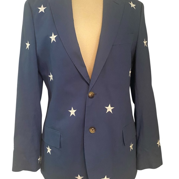 Vineyard Vines Blue Blazer with White Stars - Picture 1 of 5